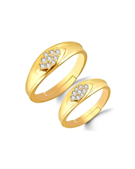 Buy Zavya 92.5 Sterling Silver Plain CZ Casual Couple Rings Online At Best  Price @ Tata CLiQ