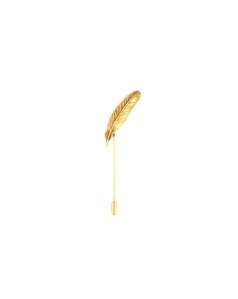 MAHI Traditional Gold-Plated Elegant Leaf Lapel Brooch Pin