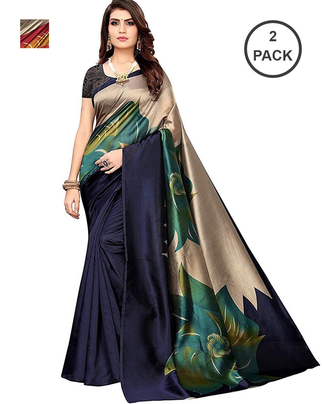 Buy Green Sarees for Women by MARABOUT Online | Ajio.com