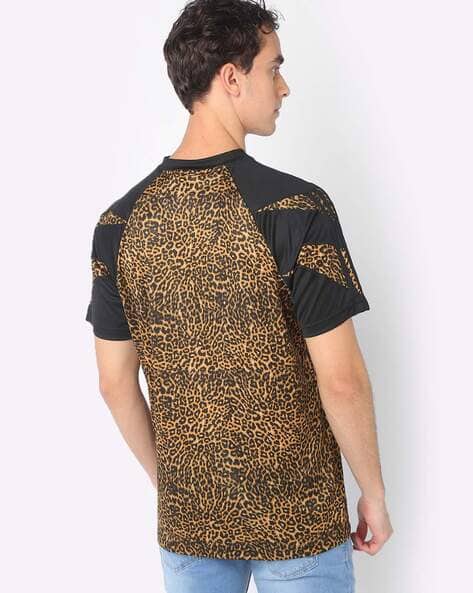 v neck leopard print t shirt