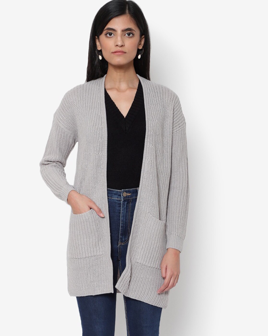 Buy cool grey Sweaters & Cardigans for Women by BRAVE SOUL Online | Ajio.com