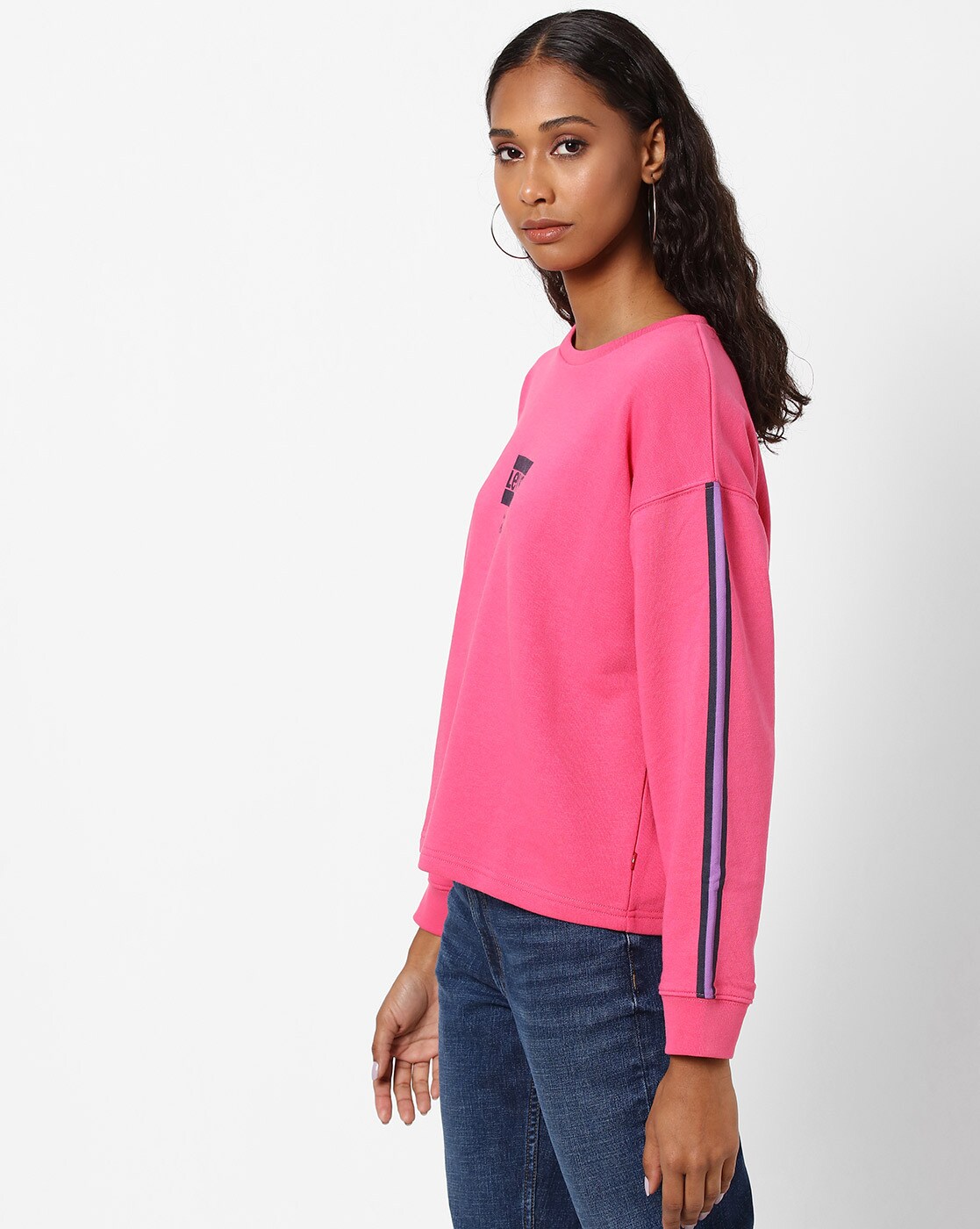 pink levis sweatshirt