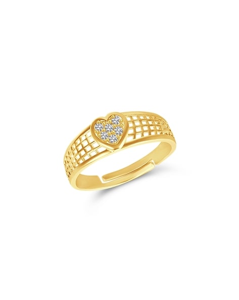 Heart Shape Gold Ring - Manik Chand Jeweller KOLKATA