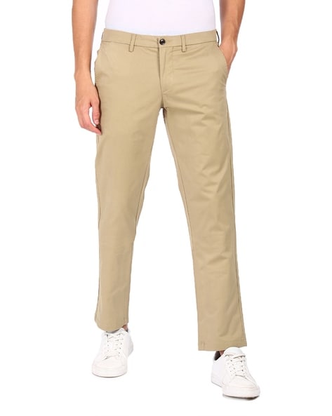 Buy Men's Arrow Blue Slim Fit Casual Trousers Online | Centrepoint UAE