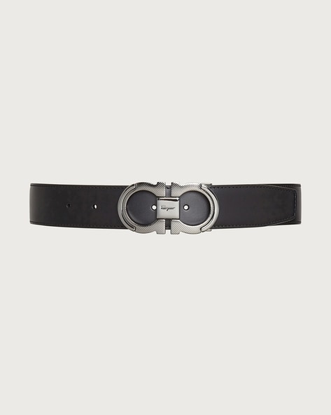 Salvatore Ferragamo Gancini Adjustable Leather Belt