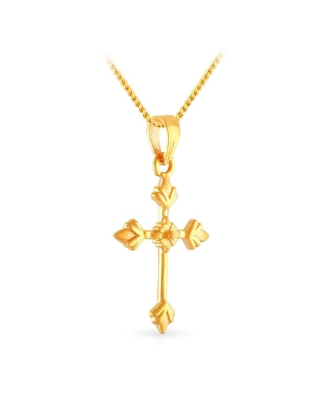 Delicate Cross Pendant Necklace in 14k Yellow Gold | Kendra Scott
