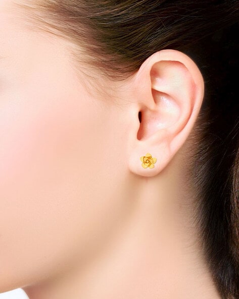 22K Gold Drop Earrings For Women - 235-GER14661 in 3.250 Grams