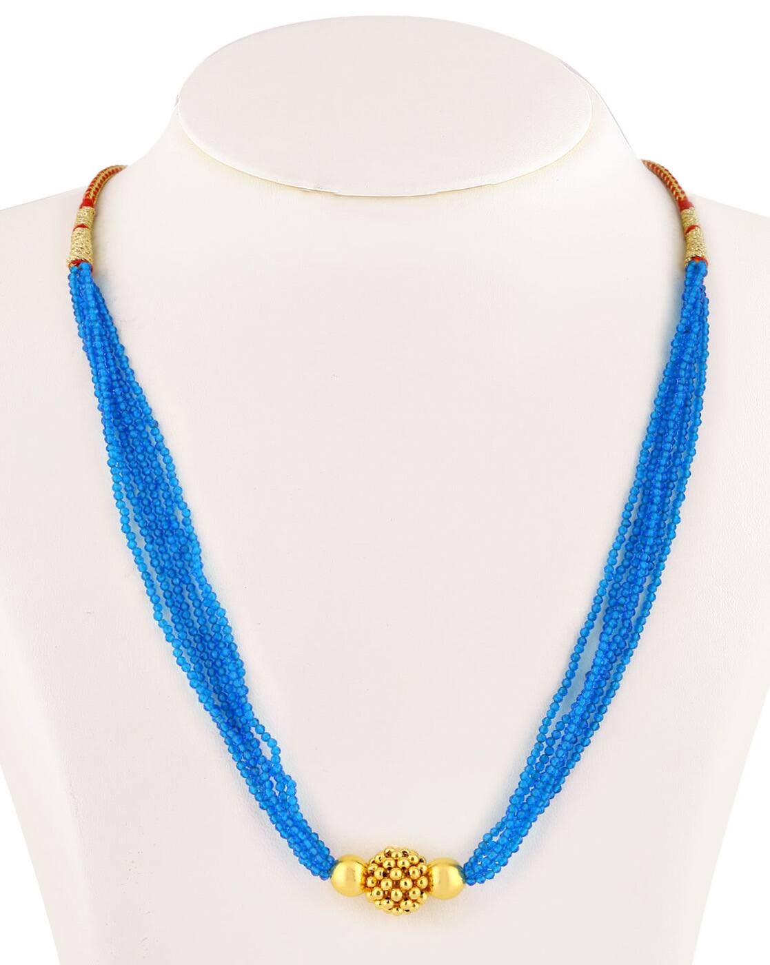 Buy Yellow Gold \u0026 Blue Necklaces 