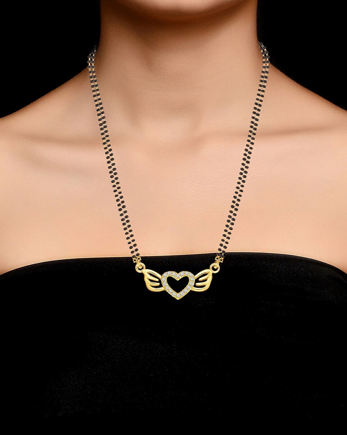 Heart store pendant mangalsutra