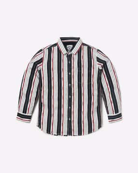 lee cooper Striped Shirt with Patch Pocket-picture-23