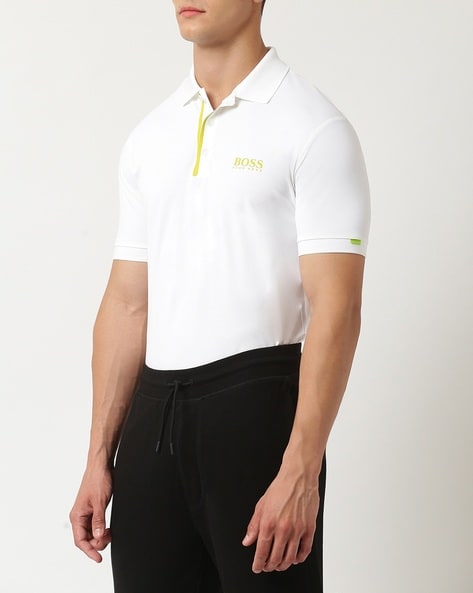 BOSS - Polo shirt with contrast logos