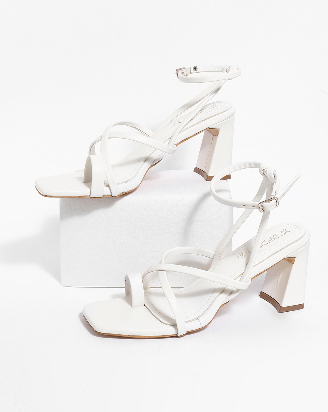 Ivory White Strappy Heel – Bombay Brown India