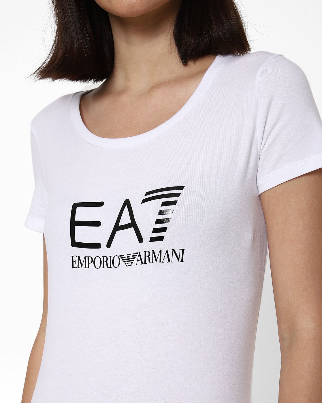 Womens Clothing Tops T-shirts EA7 Trolopa T Shirt in White 