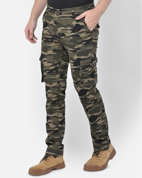 Camouflage Print Army Style Cargos Sports Gym Athletic for Men's