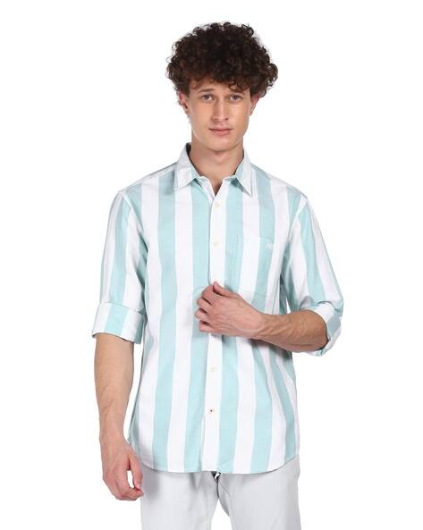 Buy Blue \u0026 White Shirts for Men by 