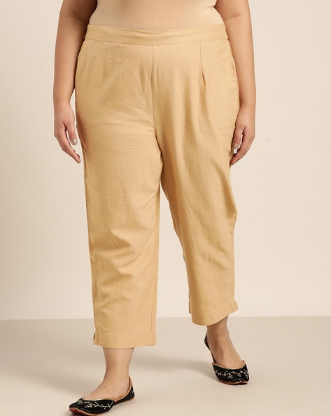 Pants with Semi-Elasticated Waist Price in India