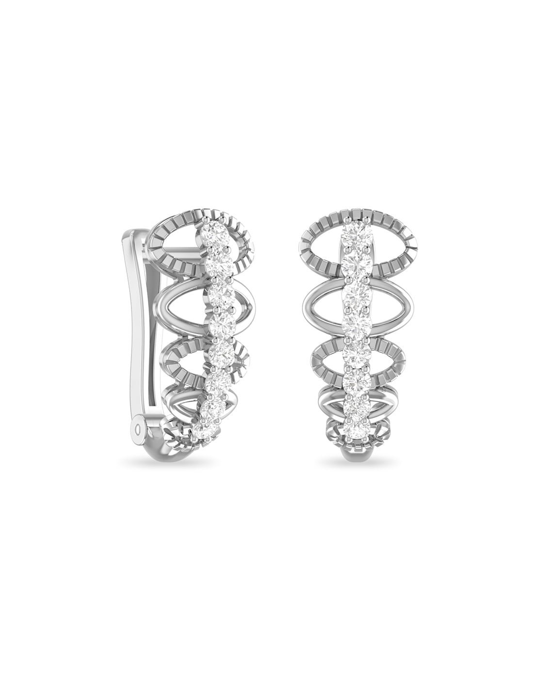 Buy diamond look silver bali earrings for women online Free shipping