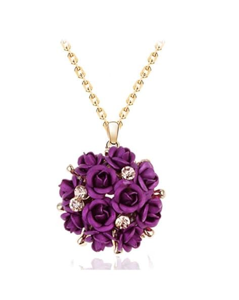 Stones Brass Golden Purple Artificial Necklace Set, Occasion: Party, 7inch ( necklace ) at Rs 550/set in Mysore