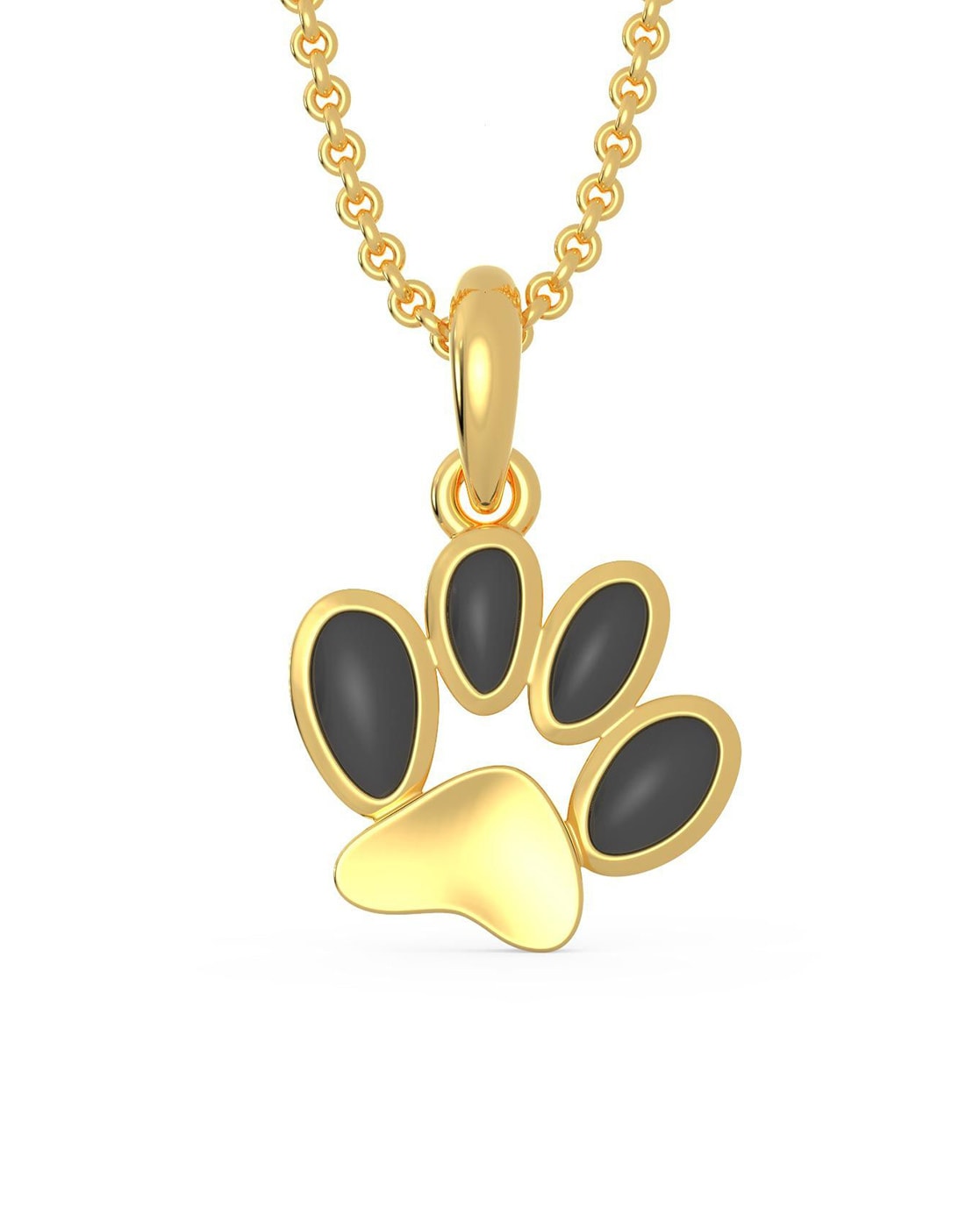 Gold hot sale paw necklace