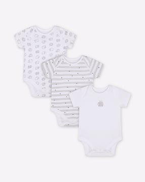 mothercare Pack of 3 Printed Bodysuits-picture-49