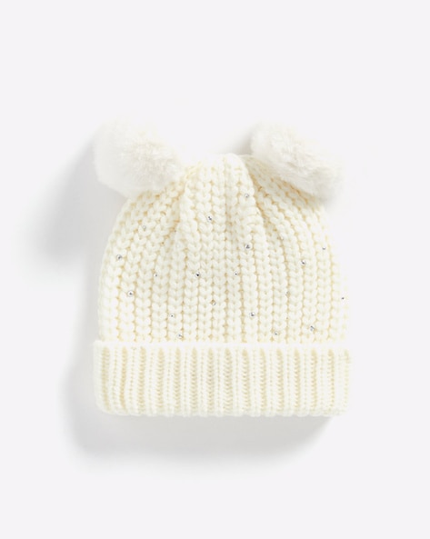 Mothercare Knit Winter Cap with Embellishments