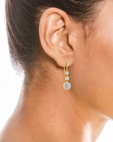 womens diamond drop earrings