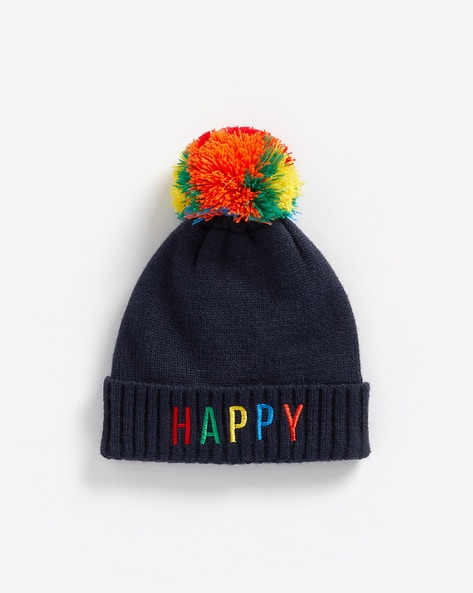 Mothercare Beanie with Contrast Pom-Pom