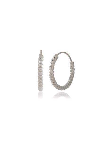 Pavé Hoop Earrings in Sterling Silver with Diamonds, 50.3mm | David Yurman