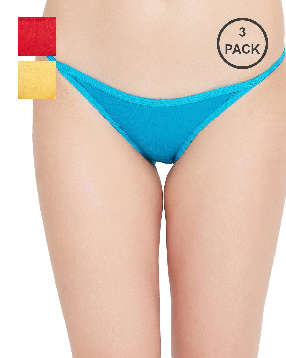 ALYA UNDERWEAR Women's Bikini Panties - 3 Pieces - (S, M, L, XL
