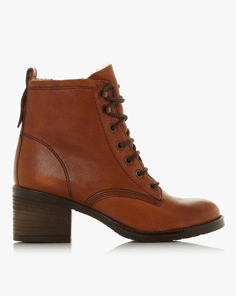 Dune brown boots clearance women's