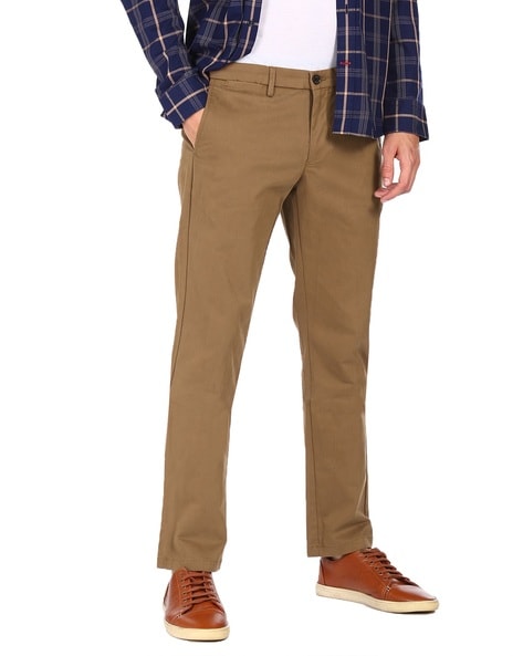 Arrow Sports Casual Trousers  Buy Arrow Sports Men Brown Flat Front Cotton  Stretch Casual Trousers Online  Nykaa Fashion
