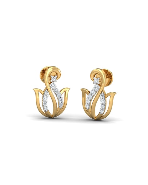 Lotus gold outlet earrings