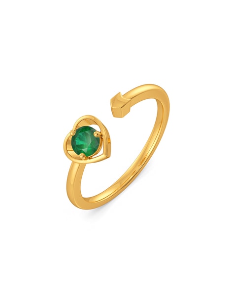 Elizabeth Emerald Ring Online Jewellery Shopping India | Yellow Gold 14K |  Candere by Kalyan Jewellers
