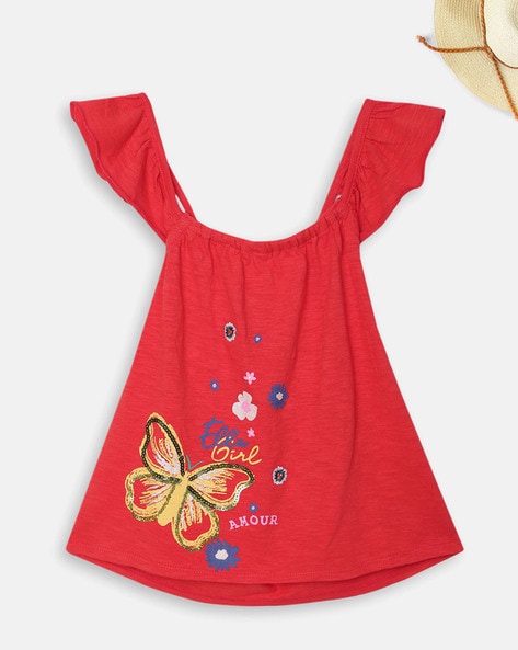 Elle Kids Graphic Print Sleeveless Top