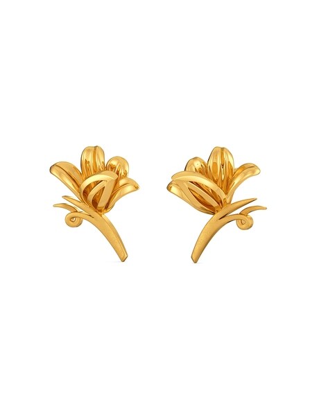 Buy Yellow Gold Earrings for Women by Melorra Online
