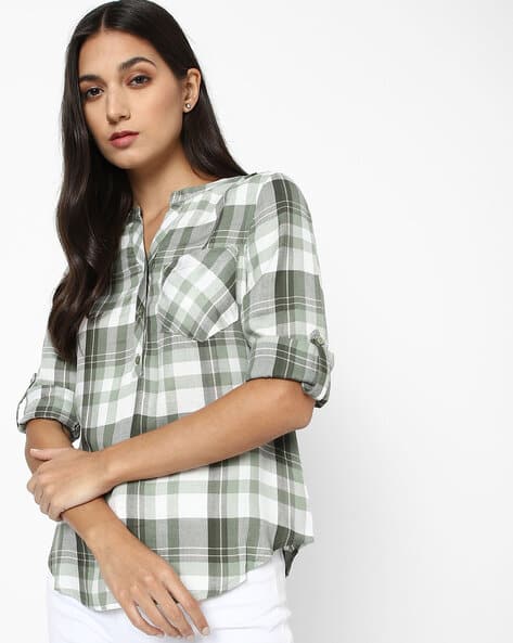Olive Shirts for Women by DNMX Online 