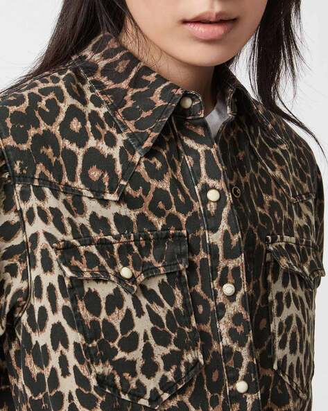 All saints clearance leopard sweater