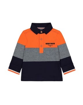mothercare Block Striped Embroidered Polo T-shirt-picture-22