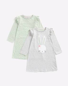 mothercare Pack of 2 Printed A-line Night Dress-picture-44