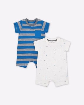mothercare Pack of 2 Rompers with Patch Pocket-picture-31