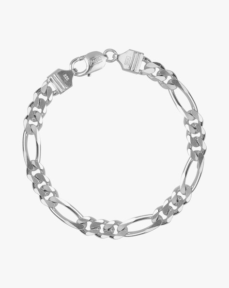 Solid 925 Sterling Silver Bracelet 7mm 8mm Curb Link Chain 6.7inch -  7.48inch | eBay