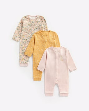 mothercare Pack of 3 Printed Sleepsuits-picture-16