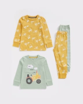 mothercare Pack of 2 Printed T-shirt with Pants-picture-33