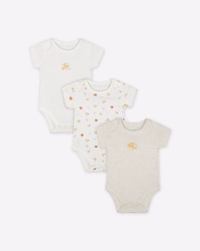 mothercare Pack of 3 Printed Bodysuits-picture-22