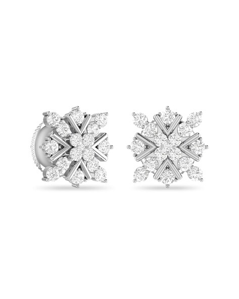 Van Cleef and Arpels Diamond Cluster Platinum Earrings For Sale at 1stDibs  | van cleef diamond earrings, van cleef london, van cleef and arpels  earrings