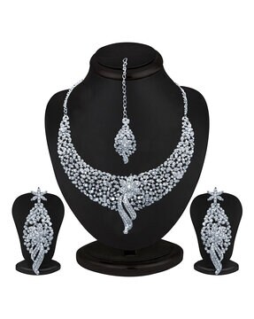 white stone artificial jewellery