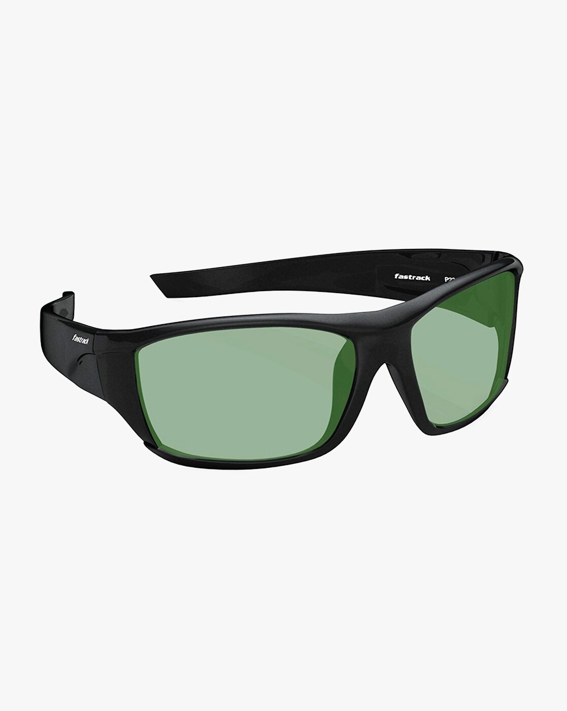 Shop Black Wraparound Rimmed Sunglasses - P222GR1 From Fastrack