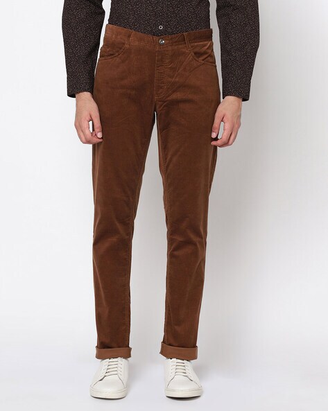 Buy Brown Trousers & Pants for Men by Marks & Spencer Online | Ajio.com