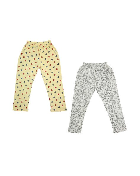 Buy Yellow & Beige Trousers & Pants for Girls by INDIWEAVES Online