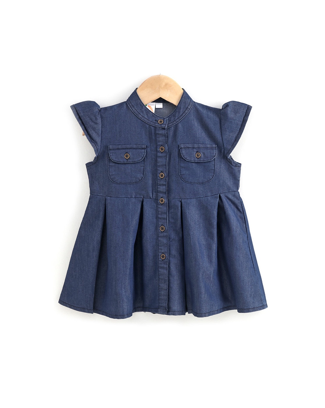 Cute Blue Denim Baby Girl Party wear Dress 4-6 year